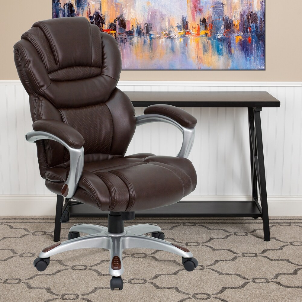 High Back Executive Swivel Ergonomic Office Chair with Accent Layered Seat