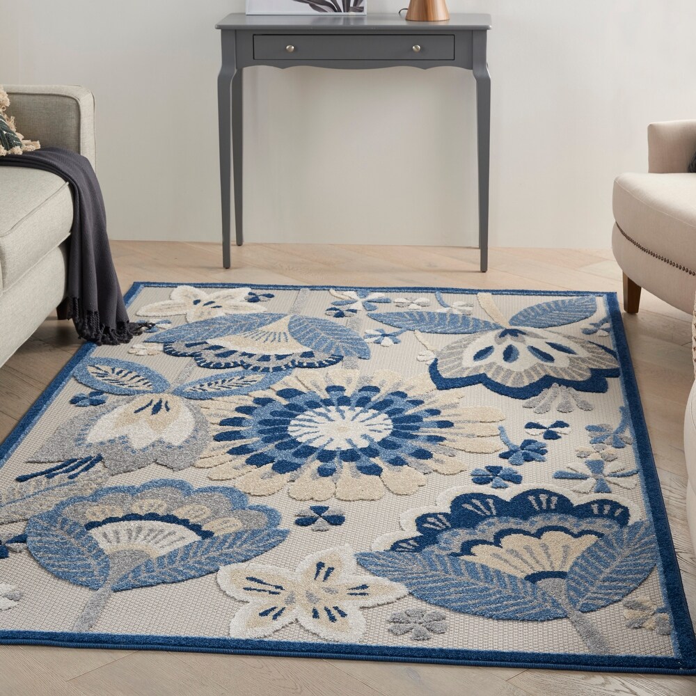 Nourison Aloha Scandinavian Floral Indoor/Outdoor Area Rug