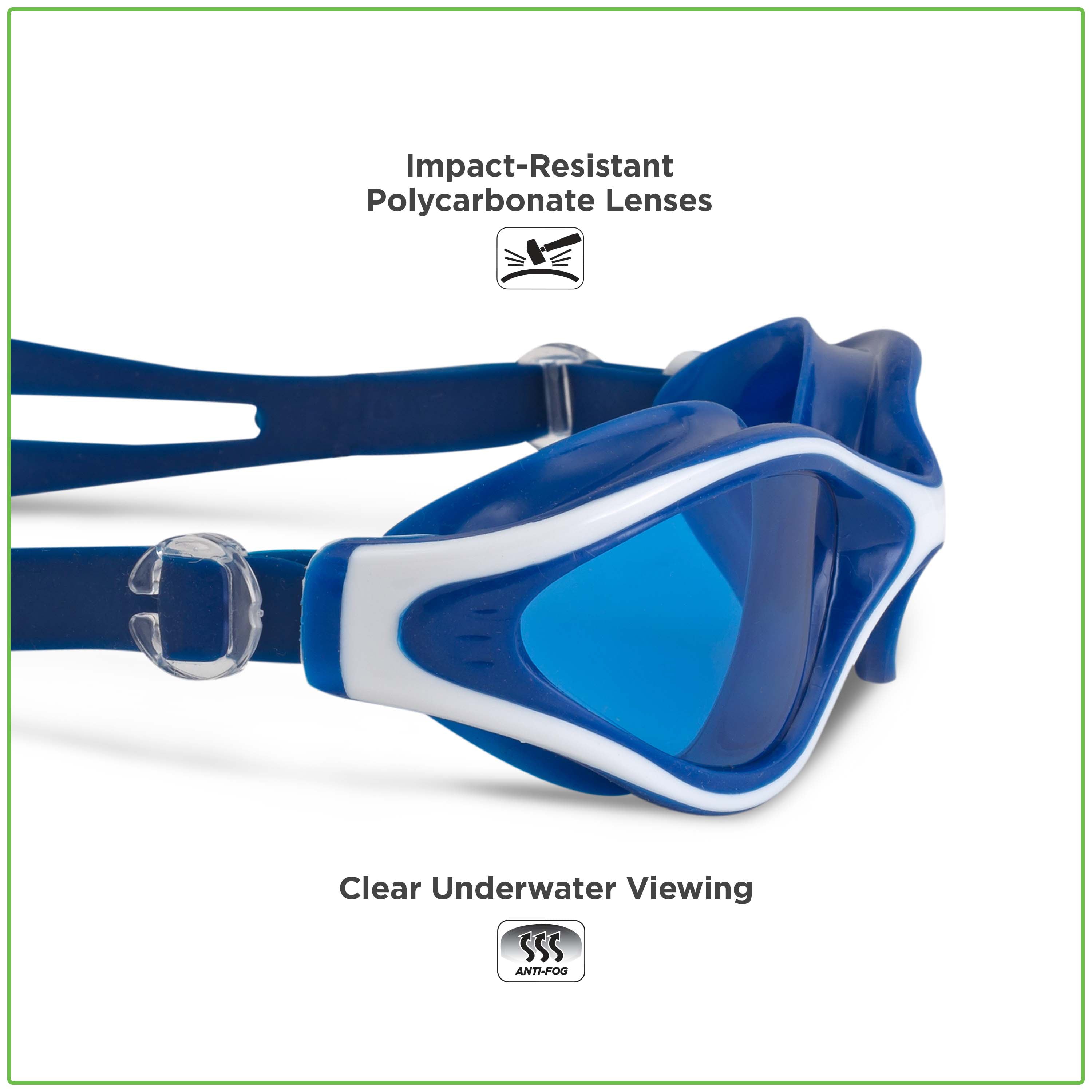 Dolfino Performa Blue and White Swimming Sport Goggles