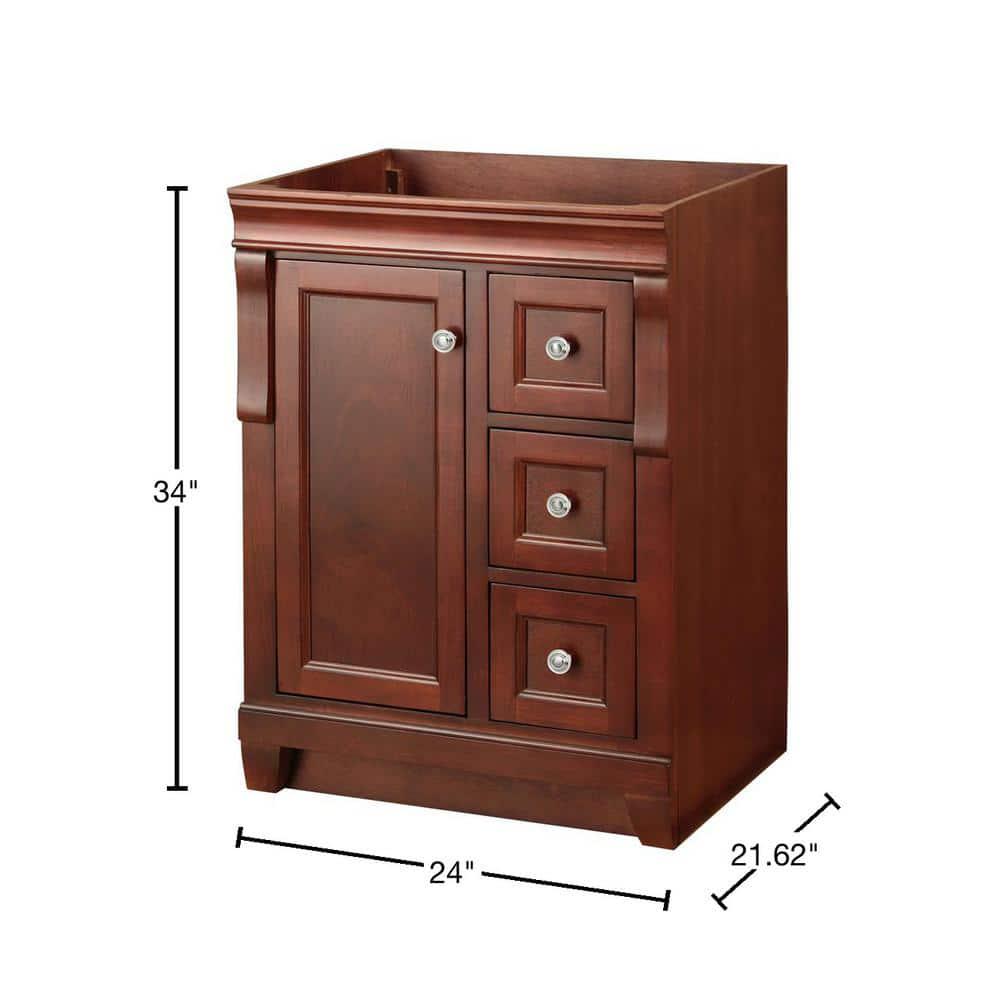 Home Decorators Collection Naples 24 in W x 2175 in D Bath Vanity Cabinet in Tobacco