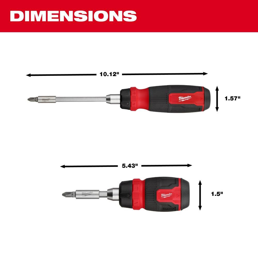 Milwaukee 14-in-1 Ratcheting Multi-Bit and 8-in-1 Ratcheting Compact Multi-bit Screwdriver Set 2pc 48-22-2905 from Milwaukee