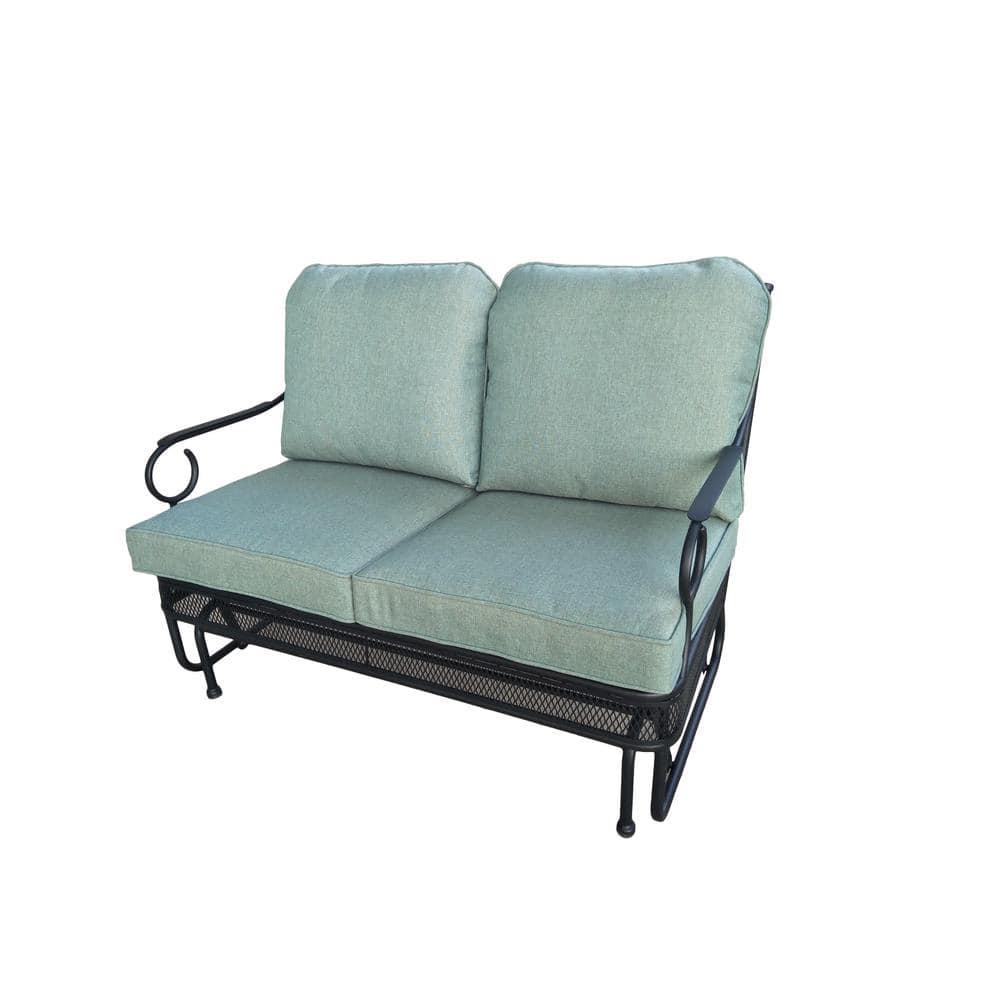 Hampton Bay Amelia Springs Outdoor Glider with Spa Cushions