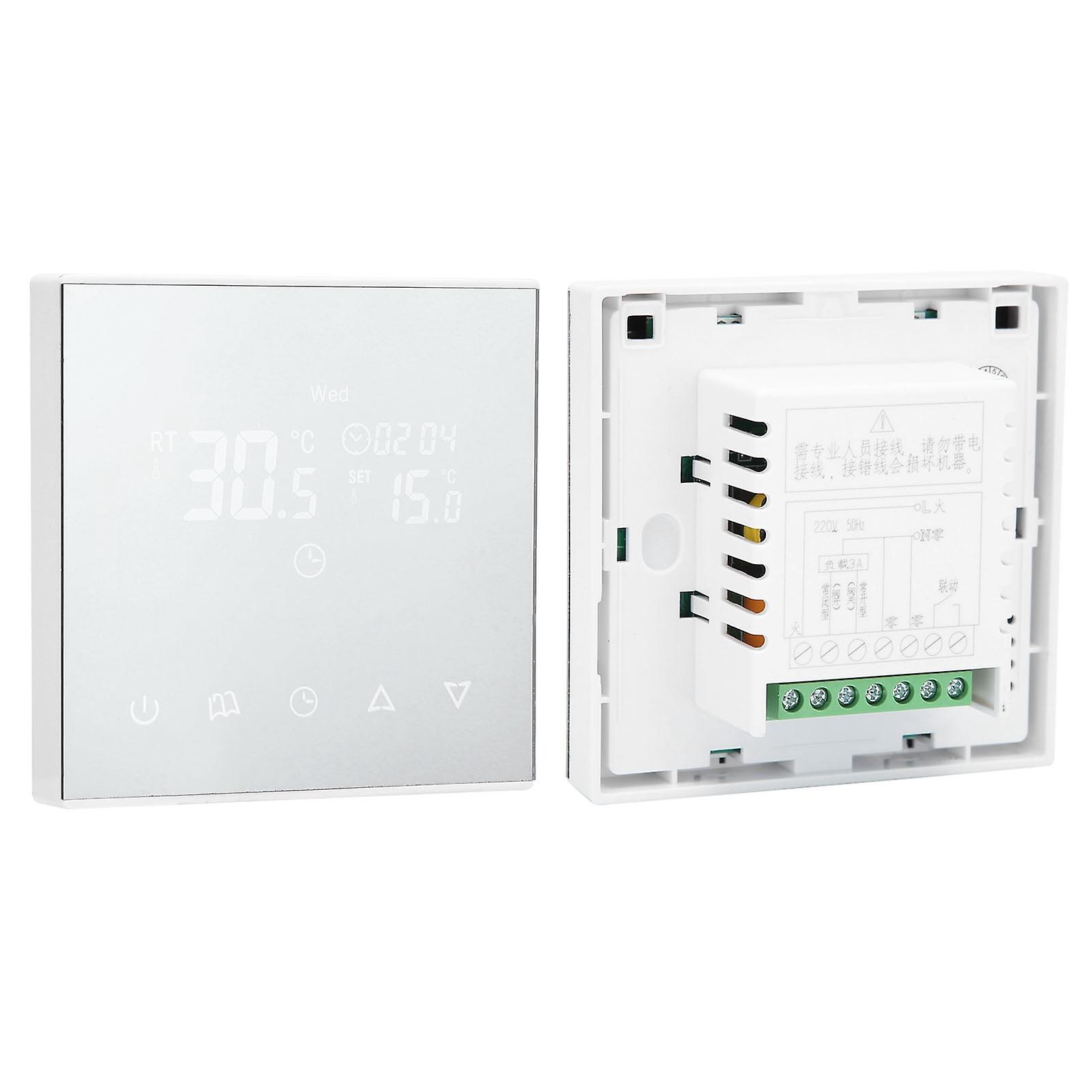 Water/floor Heating Thermostat Wall Mounted Stove Temperature Controller Panel Ac220v