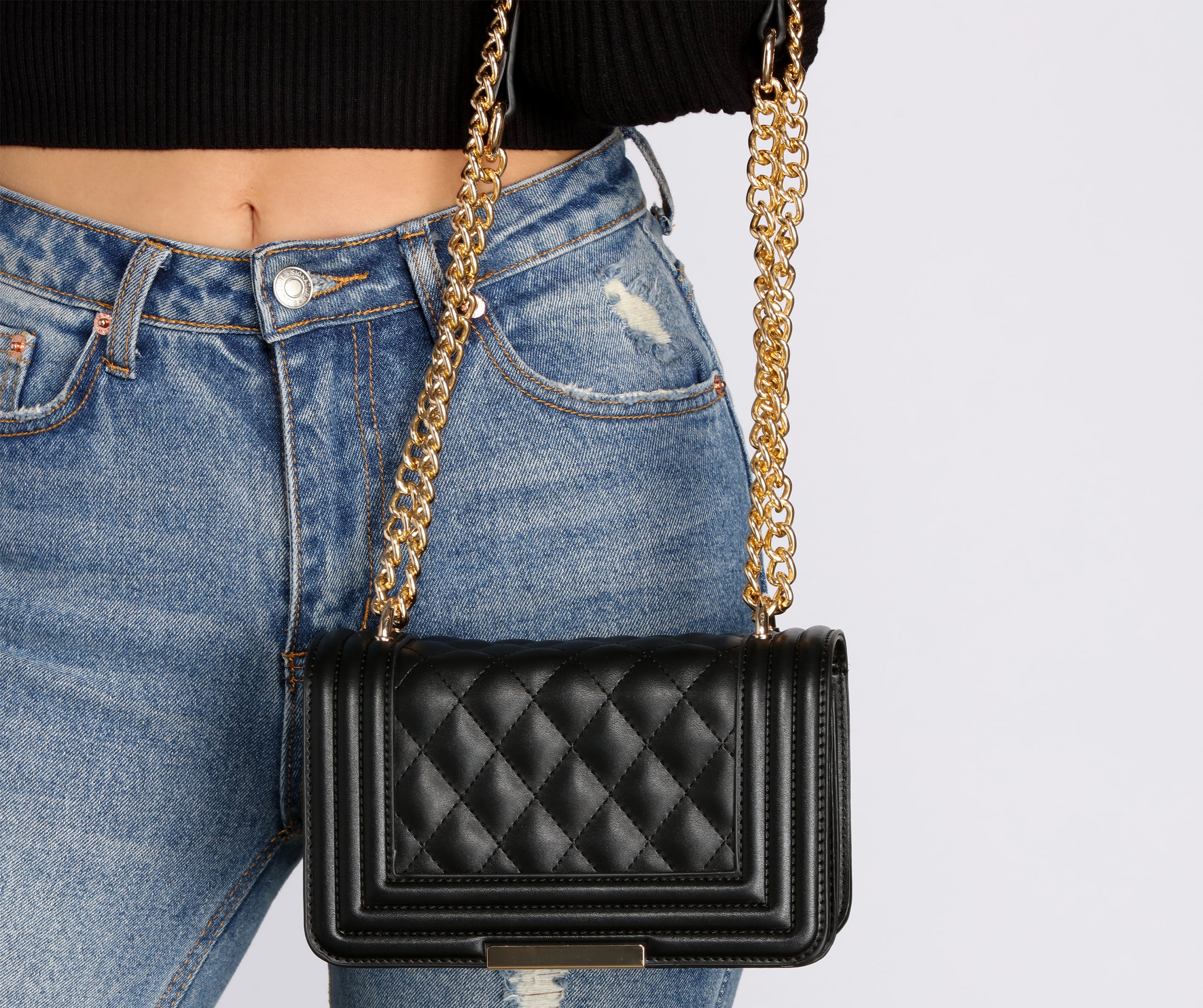 One Day At A Time Quilted Cross-Body Purse