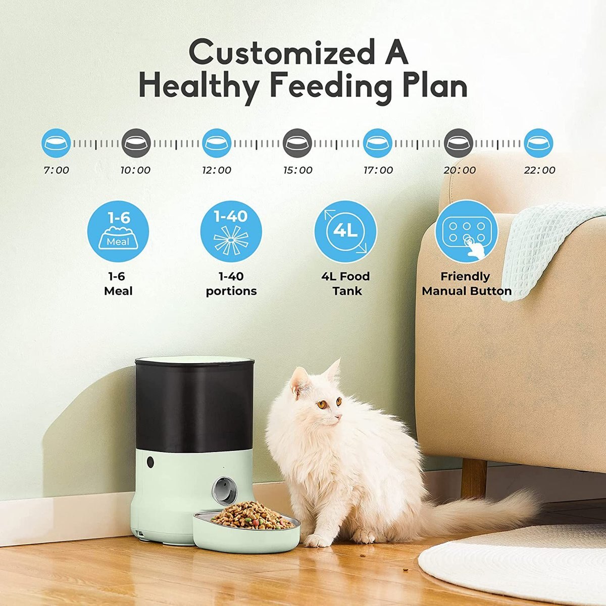 DOGNESS Programmable Automatic Dog and Cat Feeder