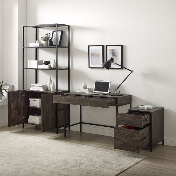 Jacobsen 3Pc File Cabinet， Desk And Etagere Set