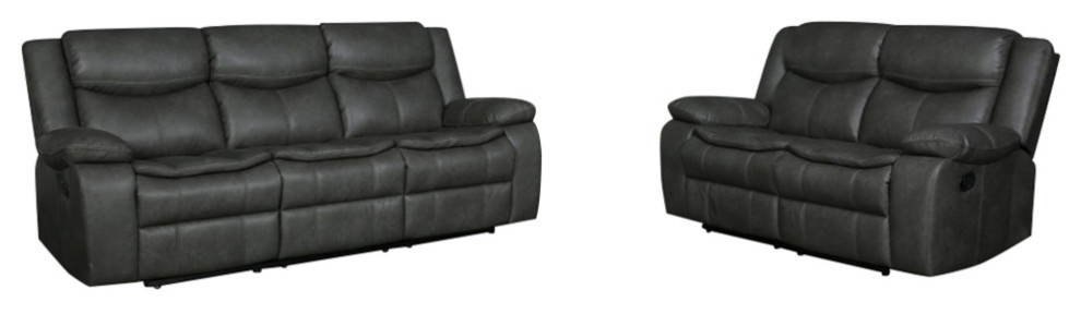 Arlington Leather Air Reclining Sofa 2 Piece Set   Contemporary   Living Room Furniture Sets   by Luxuriant Furniture  Houzz