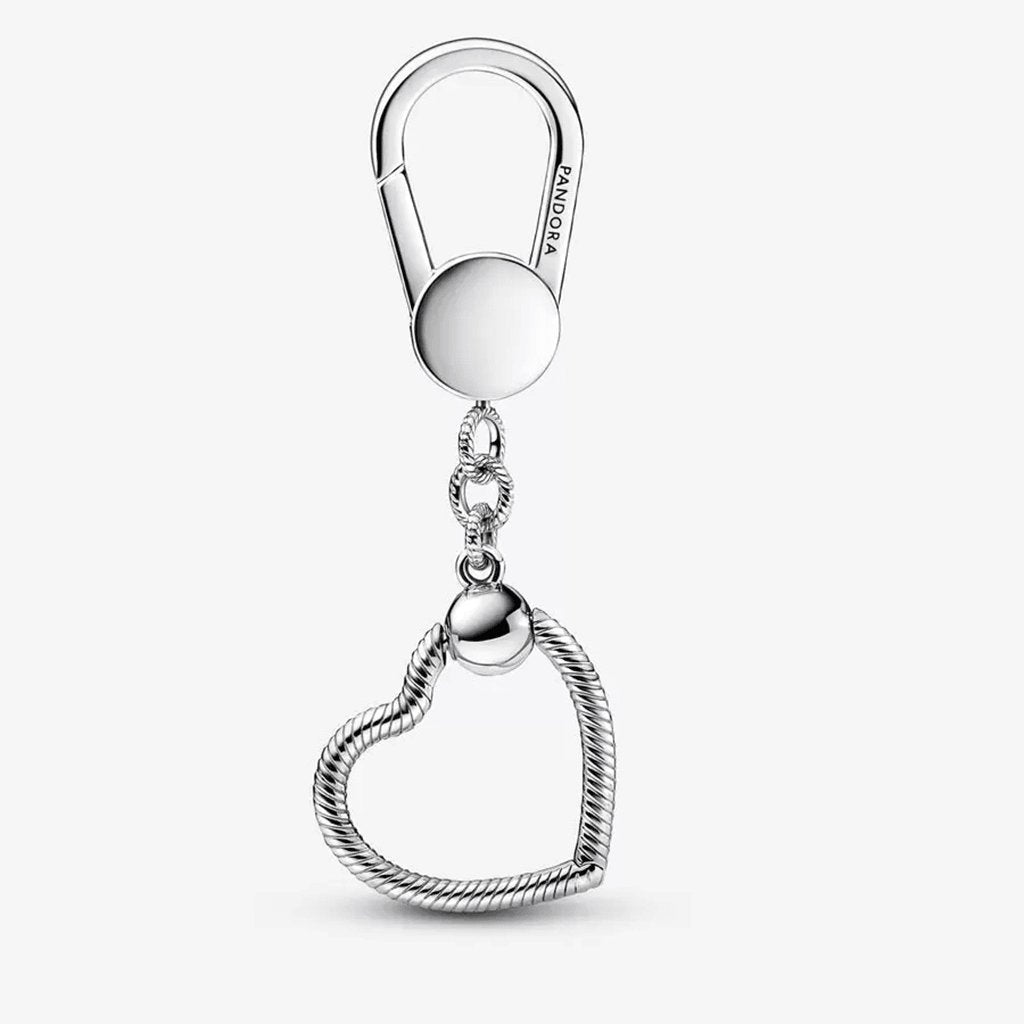 PANDORA  Pandora Moments Small Heart Bag Charm Holder in Sterling Silver