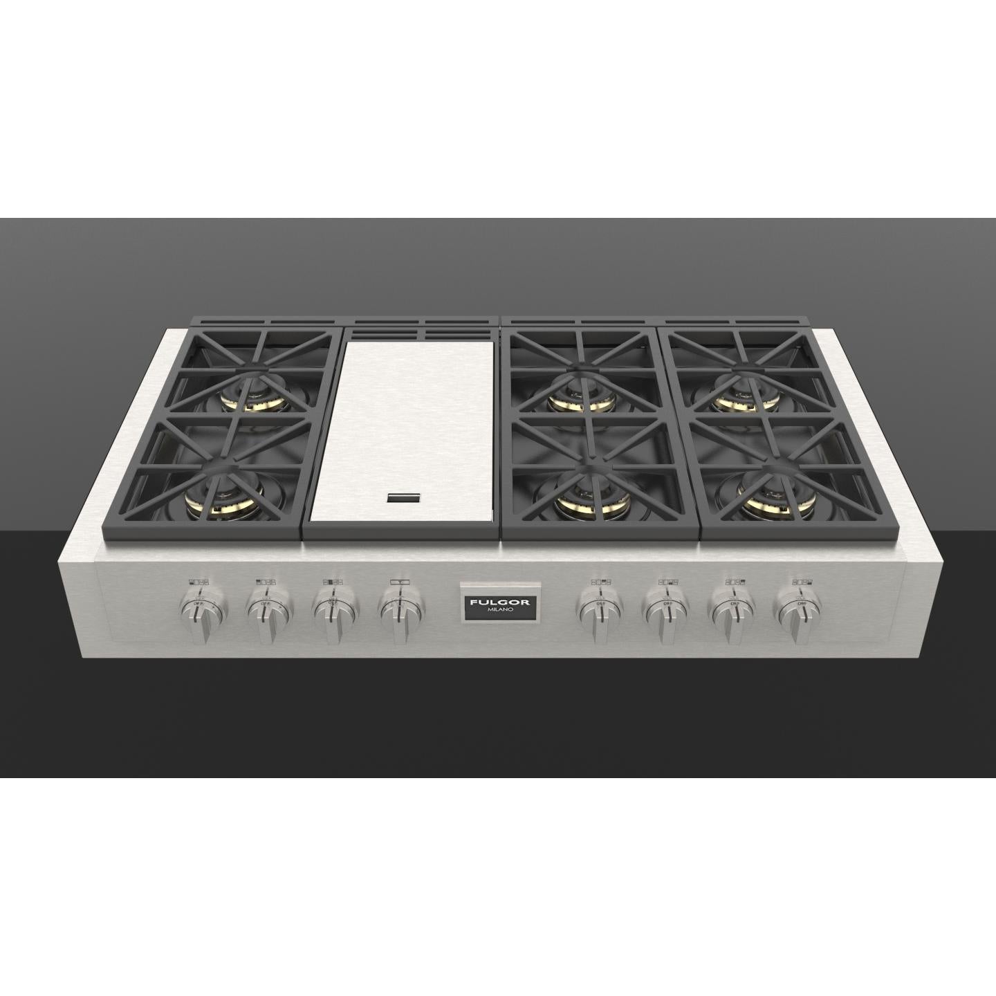 Fulgor Milano 48-inch Built-in Rangetop with Griddle F6GRT486GS1