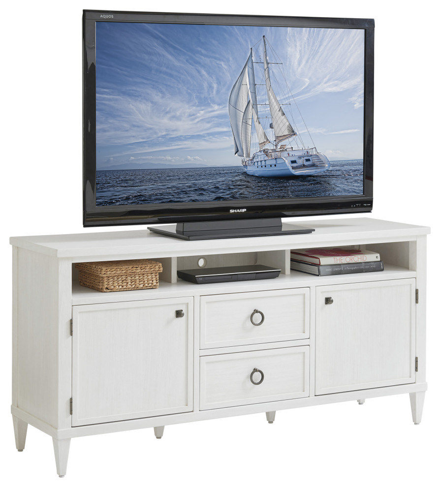 Dockside Media Console   Beach Style   Entertainment Centers And Tv Stands   by Lexington Home Brands  Houzz