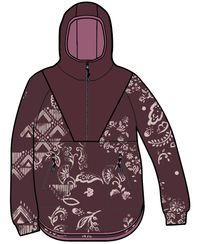 Juana Recycled Polar Hooded Fleece - Wine