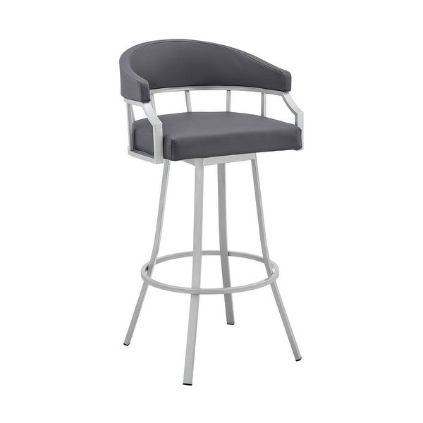 Mayla 30 Inch Swivel Bar Stool， Metal Flared Legs - 40 H x 21 W x 21 L Inches