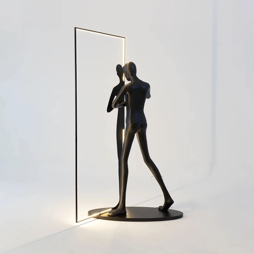 Mirror Sculpture Floor Lamp