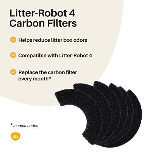 Whisker Litter-Robot 4 Carbon Filters， 6-pack