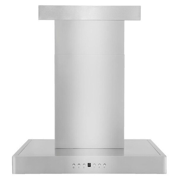 ZLINE Convertible Vent Wall Mount Range Hood in Stainless Steel and Crown Molding