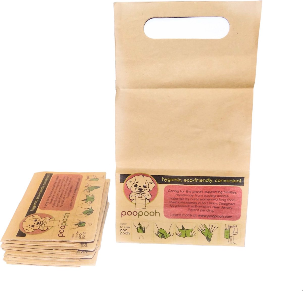 poopooh Biodegradable Dog Waste Bags and Bag Carrier Clip