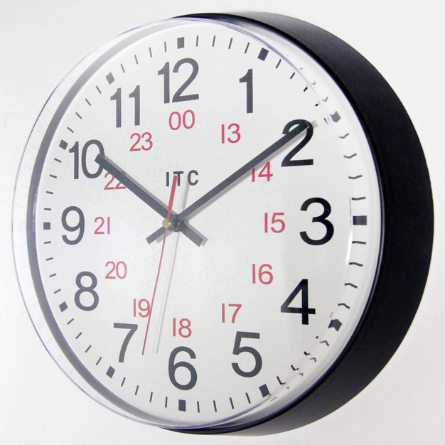 Prosaic 24 Hour Wall Clock Black Infinity Instruments