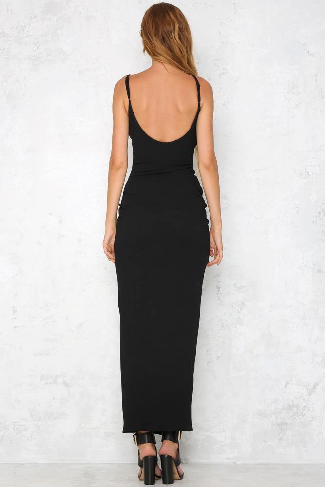 Locking Lips Maxi Dress Black