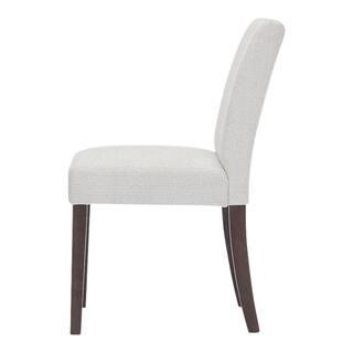 StyleWell Banford Riverbed Beige Upholstered Dining Chair with Sable Brown Wood Legs (1 piece) B6563C