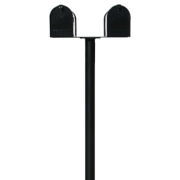 Hanford Black 69-Inch Twin Mailbox Post Mount