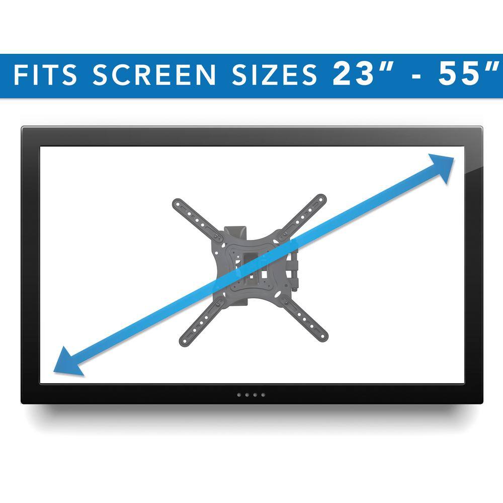 mount-it! TV Wall Mount and AV Shelf Combo for 23 in. to 55 in. Screens MI-894