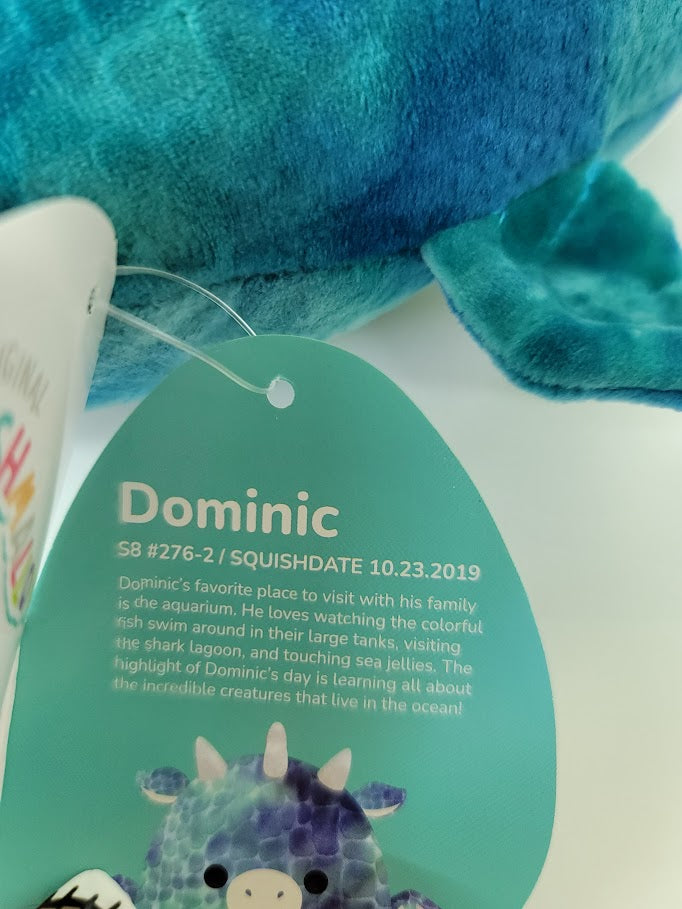 Squishmallows Official Kellytoys Plush 8 Inch Dominic the Teal Blue Dragon Ultimate Soft Stuffed Toy