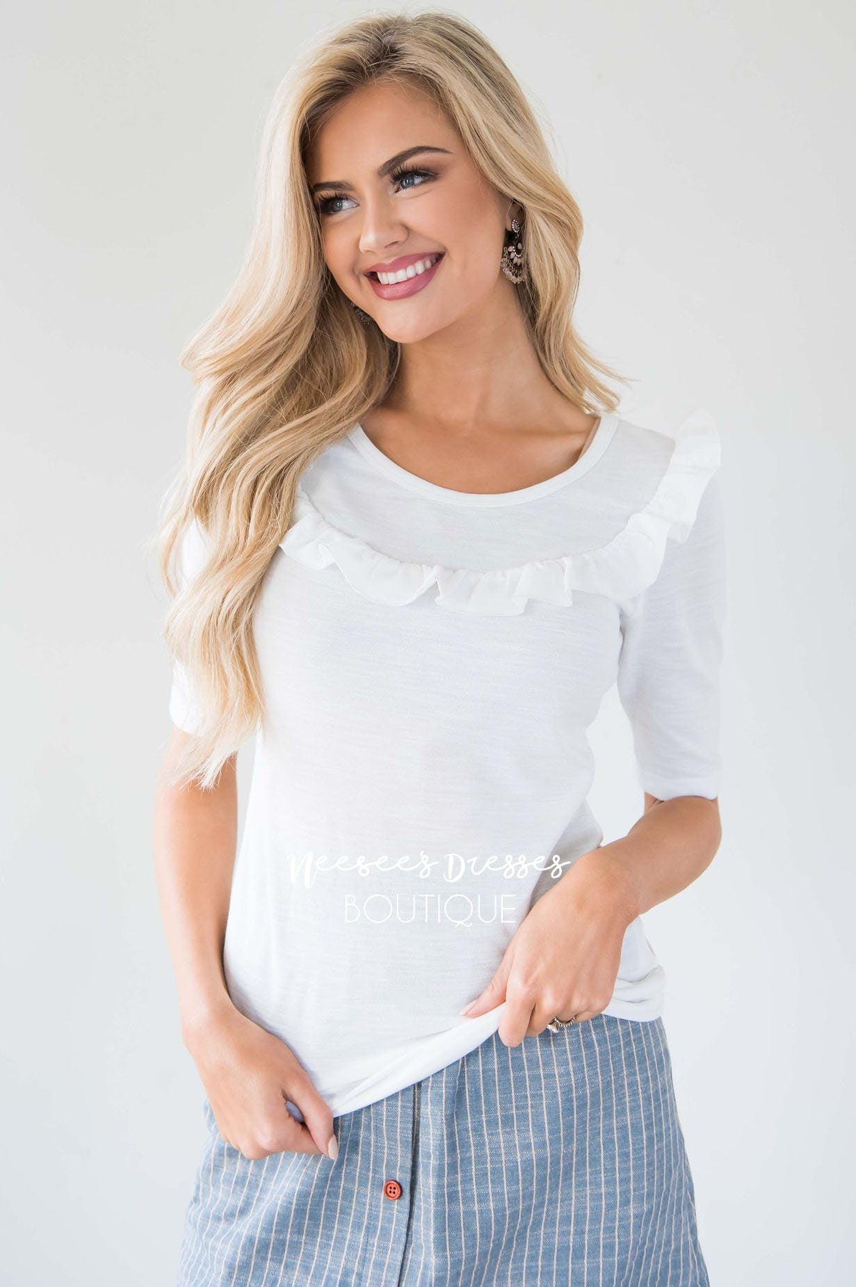 Let's Get Lost Ruffle Blouse