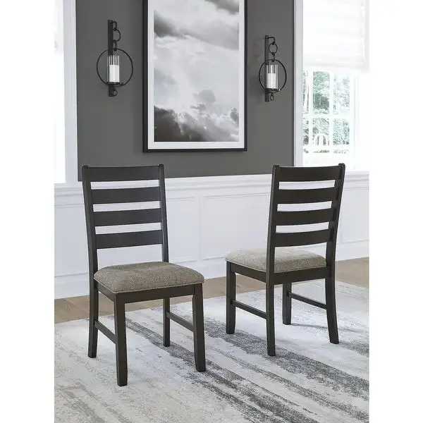 Ambenrock Light Brown/Black Dining Upholstered Side Chair, Set of 2 - 18