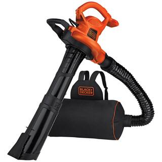 BLACK+DECKER 12 AMP 250 MPH 400 CFM Corded Electric 3-In-1 Backpack Leaf Blower Vacuum  Mulcher BEBL7000