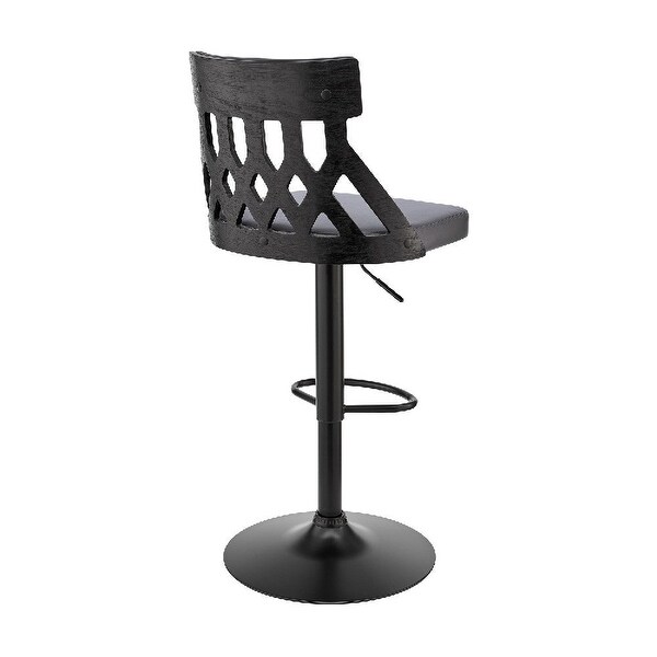 Swivel Barstool with Cut Out Back and Pedestal Base - 20 L X 19 W X 45 H Inches