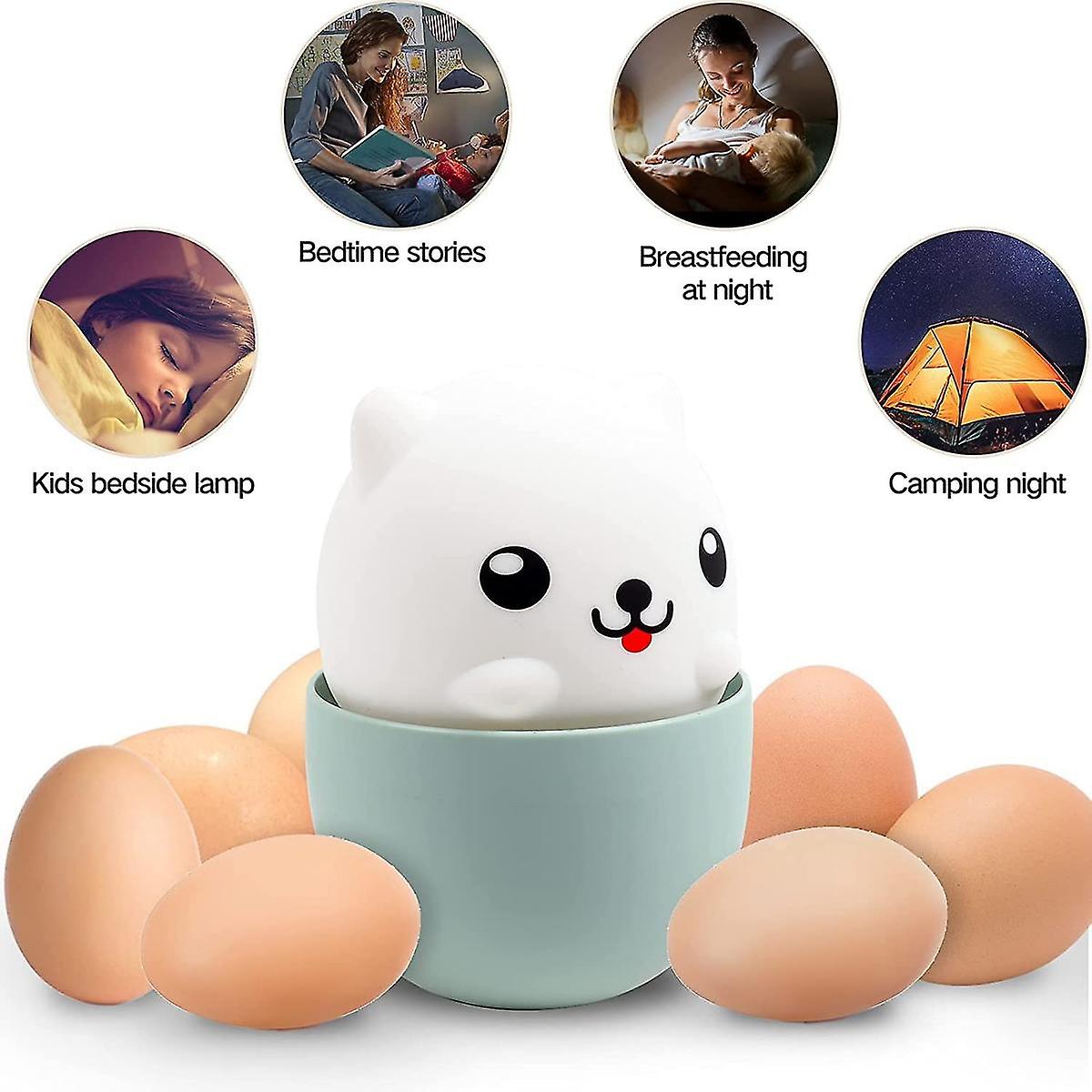 Led Dog Night Light， Adjustable Brightness Touch Control，rechargeable Silicone Lamp， Kid's Night Light For Bedroom， Energy Saving Bedside Lamp