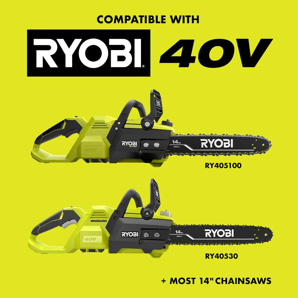 RYOBI 14 in. 0.050-Gauge Replacement Full Complement Standard Chainsaw Chain 52 Links (Single-Pack) RY14C1