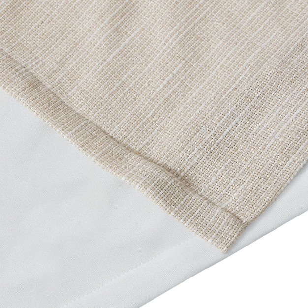 Bayer Faux Linen Panel With Fleece Lining Natural