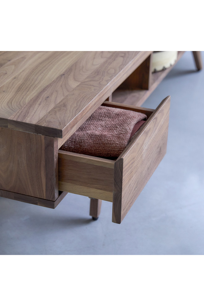 Solid Walnut TV Unit  Tikamoon Esm‚àö¬©e   Midcentury   Entertainment Centers And Tv Stands   by Oroa   Distinctive Furniture  Houzz