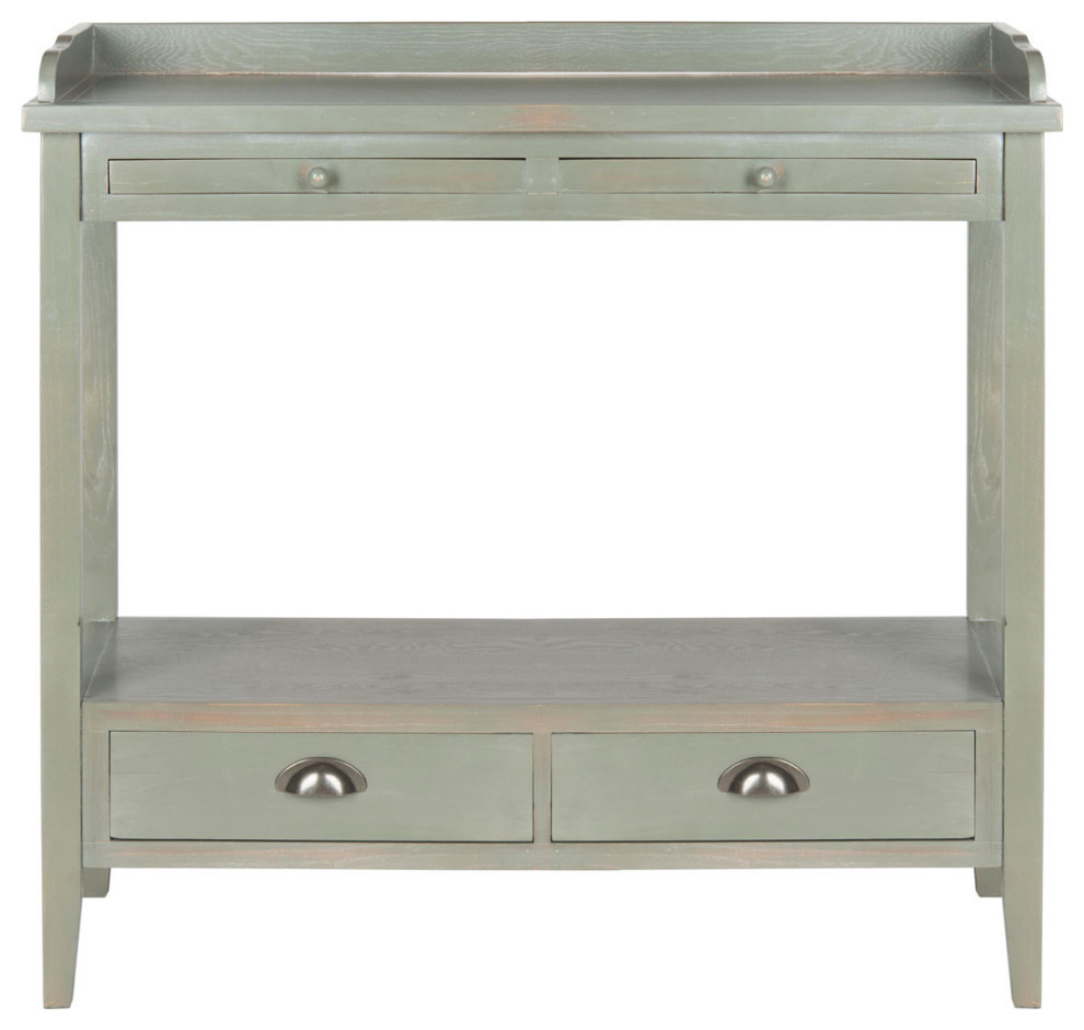 Jacob Console  With Storage Drawers Ash Gray   Farmhouse   Console Tables   by Rustic Home Furniture Deco  Houzz