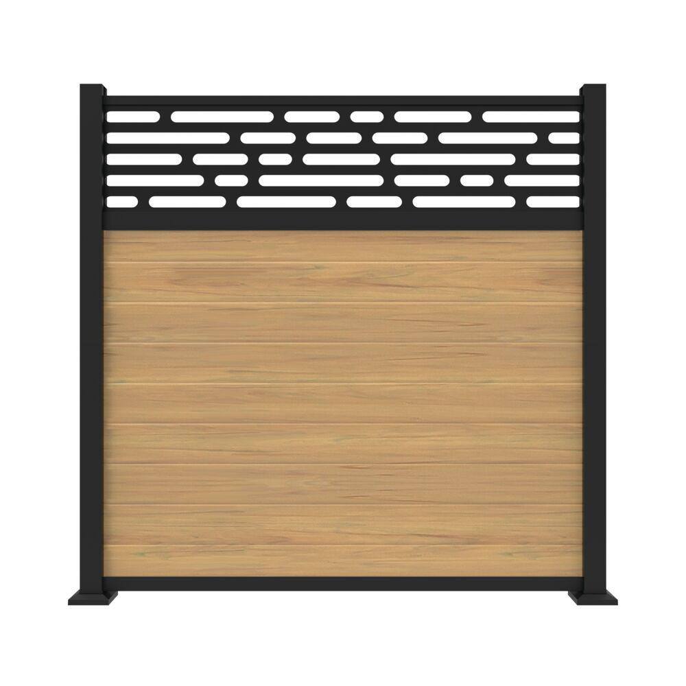 Barrette Outdoor Living Mixed Materials Matte Black 3-Piece Channel Kit DSP Vinyl 73050071