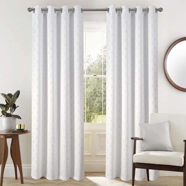 Gatsby Rubber Blackout Grommet Curtain Panel White By Rt Designers Collection