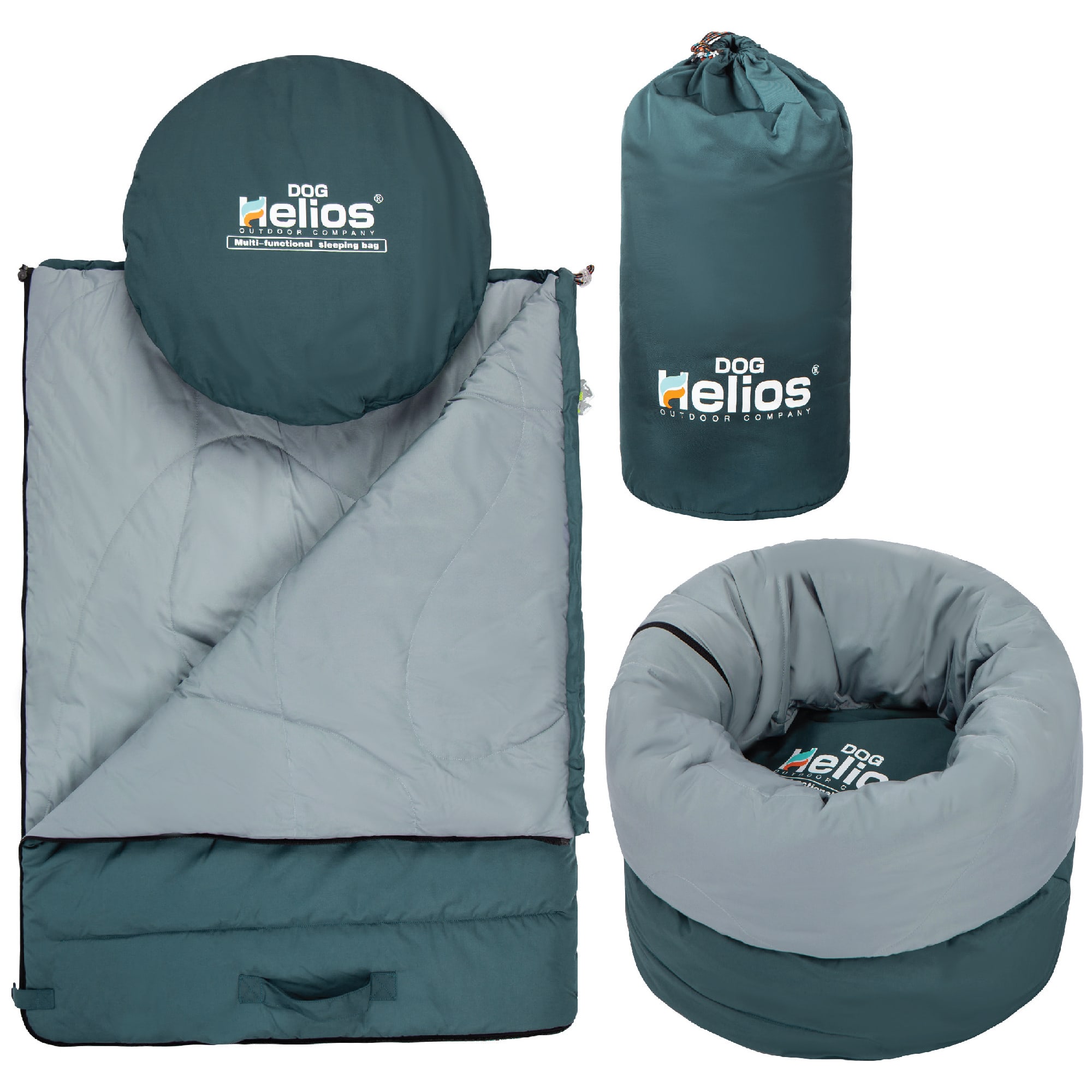 Dog Helios 'Switch-Back' 2-in-1 Convertable Travel Dog Mat and Rounded Camping Bed， 39.8