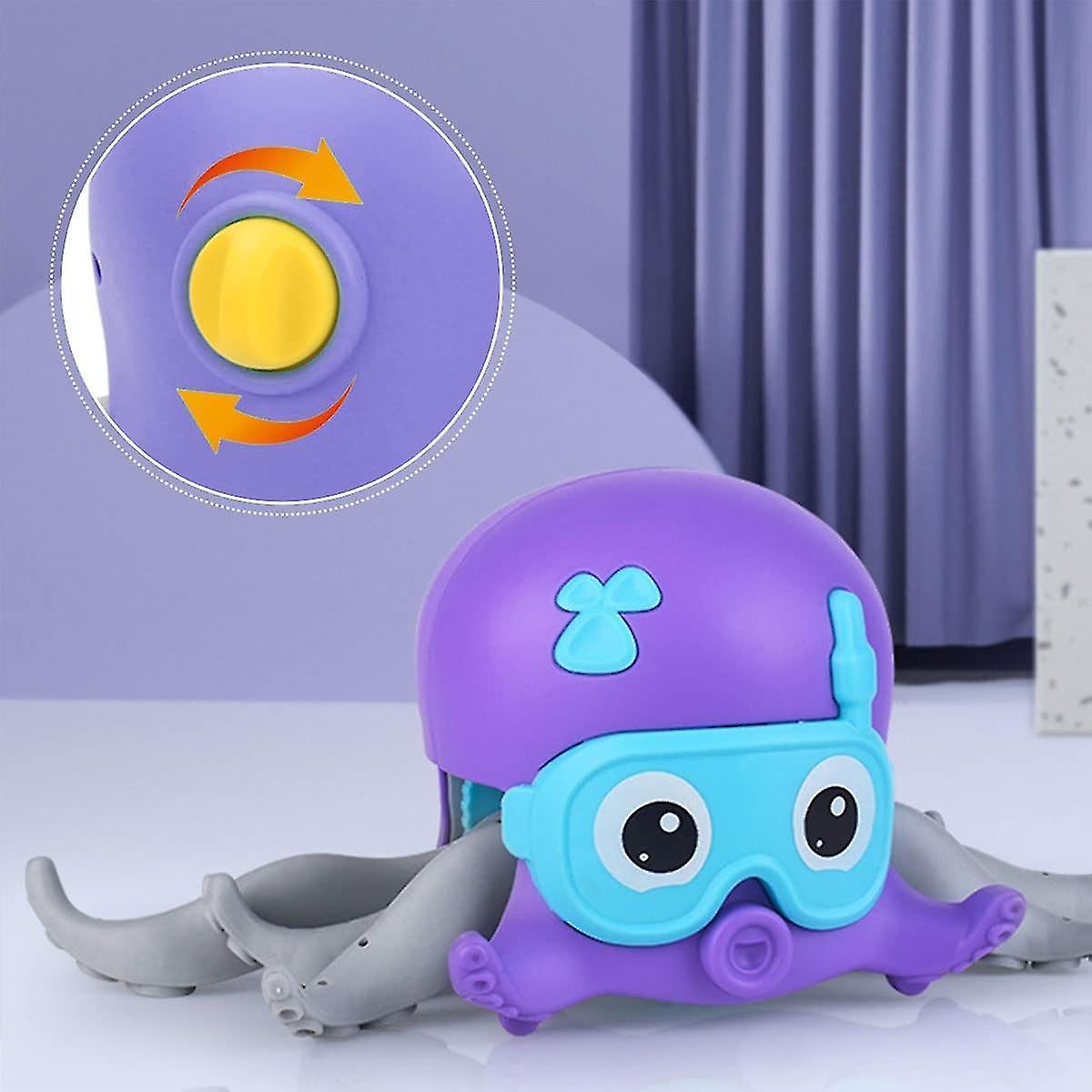 2pcs Baby Crawling Toy， Wind-up Octopus Toy， Crawling Octopus Floating Wind-up Bath Toys， Floating O