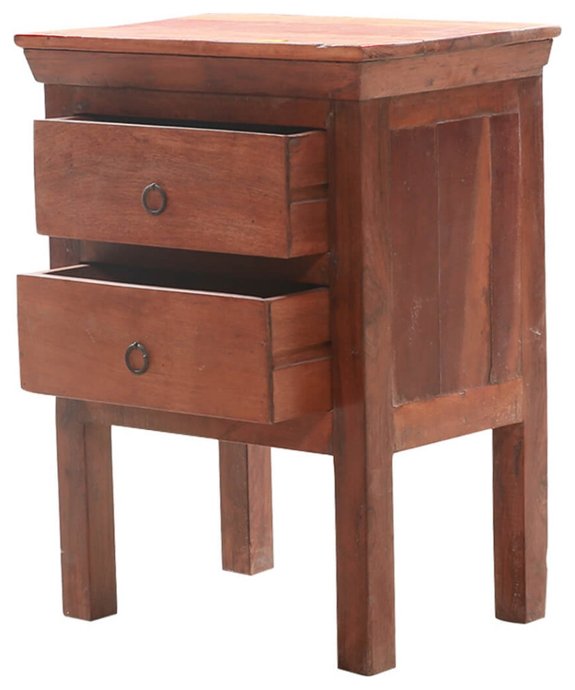 Kerman Solid Wood 2 Drawer Modern Endtable   Transitional   Side Tables And End Tables   by Sierra Living Concepts Inc  Houzz