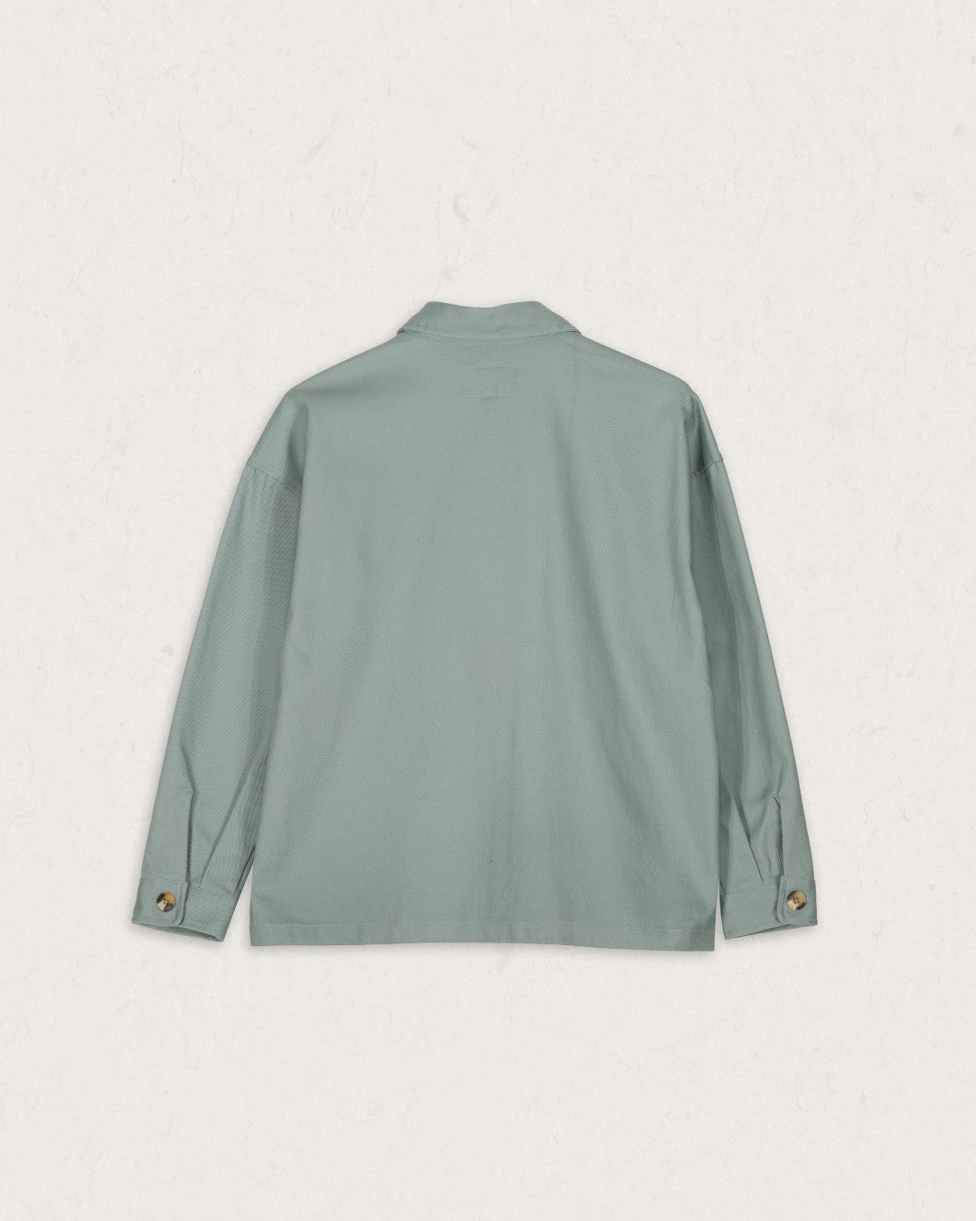 Forrest Organic Cotton Oversized Twill Overshirt - Pistachio