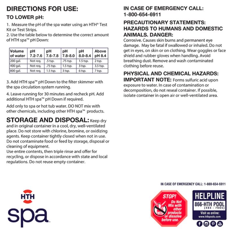 SPA PH DECREASE HTH2.5LB