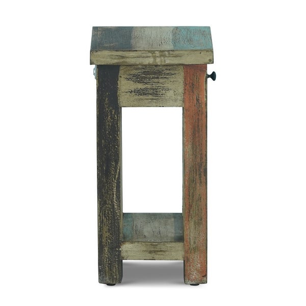 Meader Distressed Mango Wood Small Side Table by Christopher Knight Home