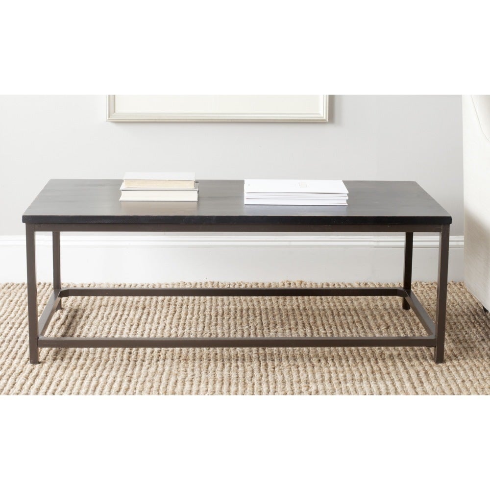 SAFAVIEH Alec Distressed Black Coffee Table - 48