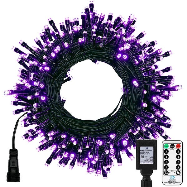 200 LED Halloween Purple String Lights with Remote - Yellow Shopping - The Best Deals on String Lights | 39295018