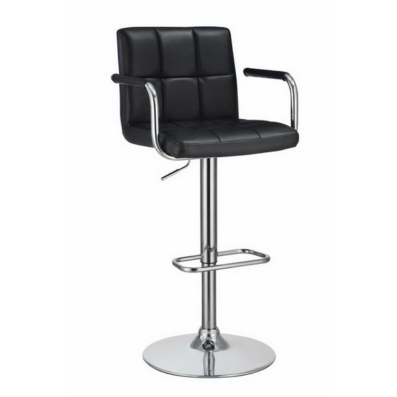 Benzara BM69390 Swiveling Bar Stool  Black