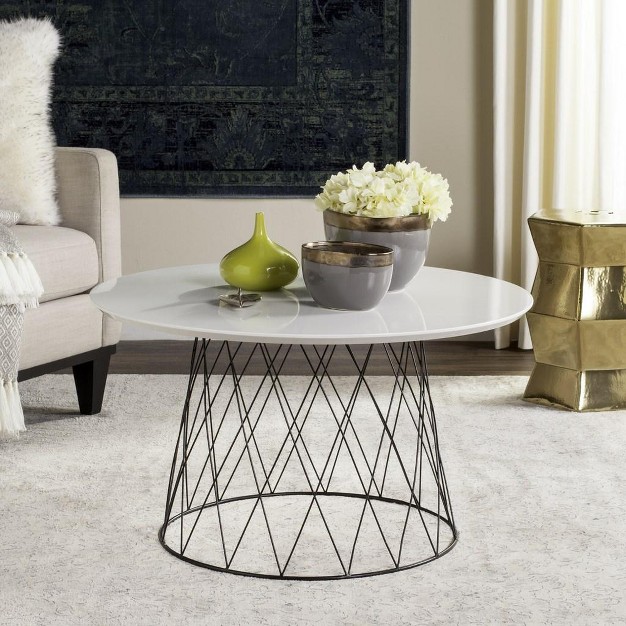 Roe Coffee Table White Safavieh