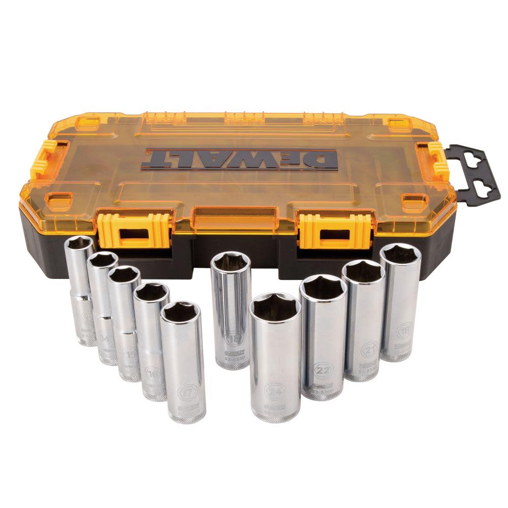 DEWALT 10 piece 1/2 In. Drive Deep Socket Set DWMT73815 from DEWALT