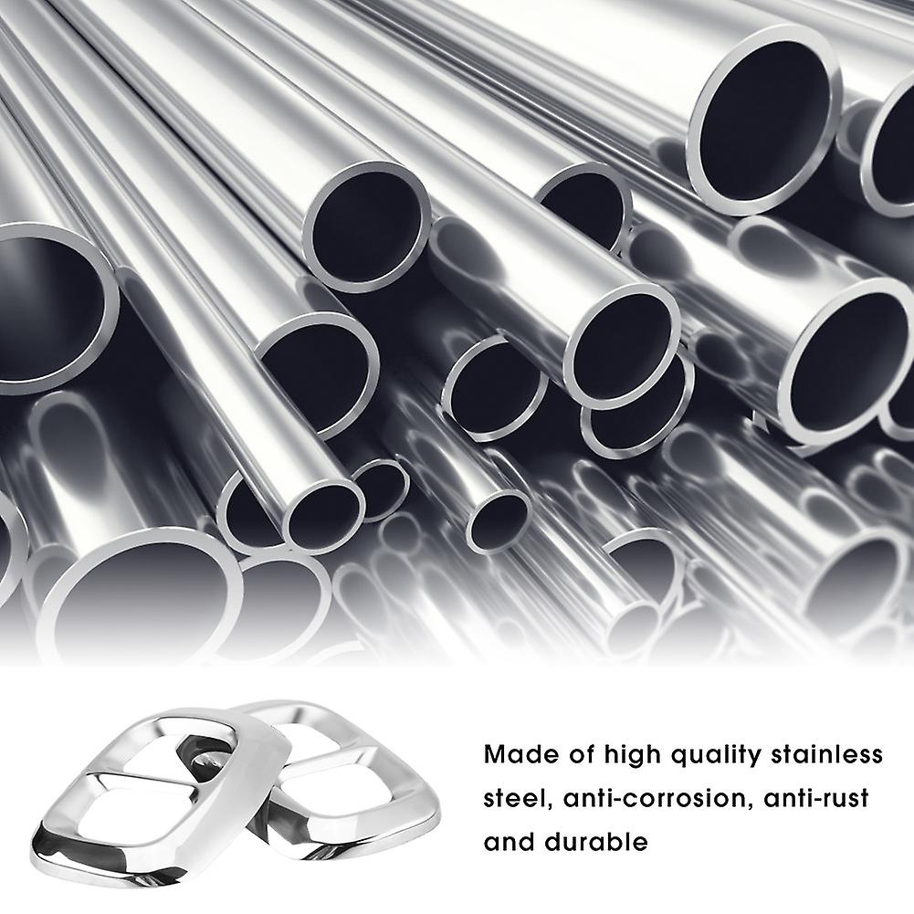 2pcs Stainless Steel Tail Exhaust Pipe Output Cover Trim For Mercedes Benz Gla Class X156 14-18