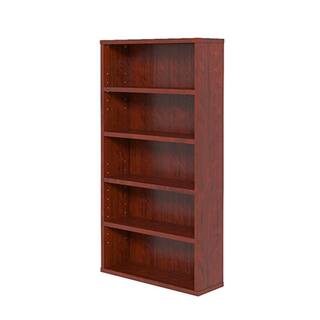 Affirm 65.984 in. Classic Cherry 5-Shelf Standard Bookcase 426307